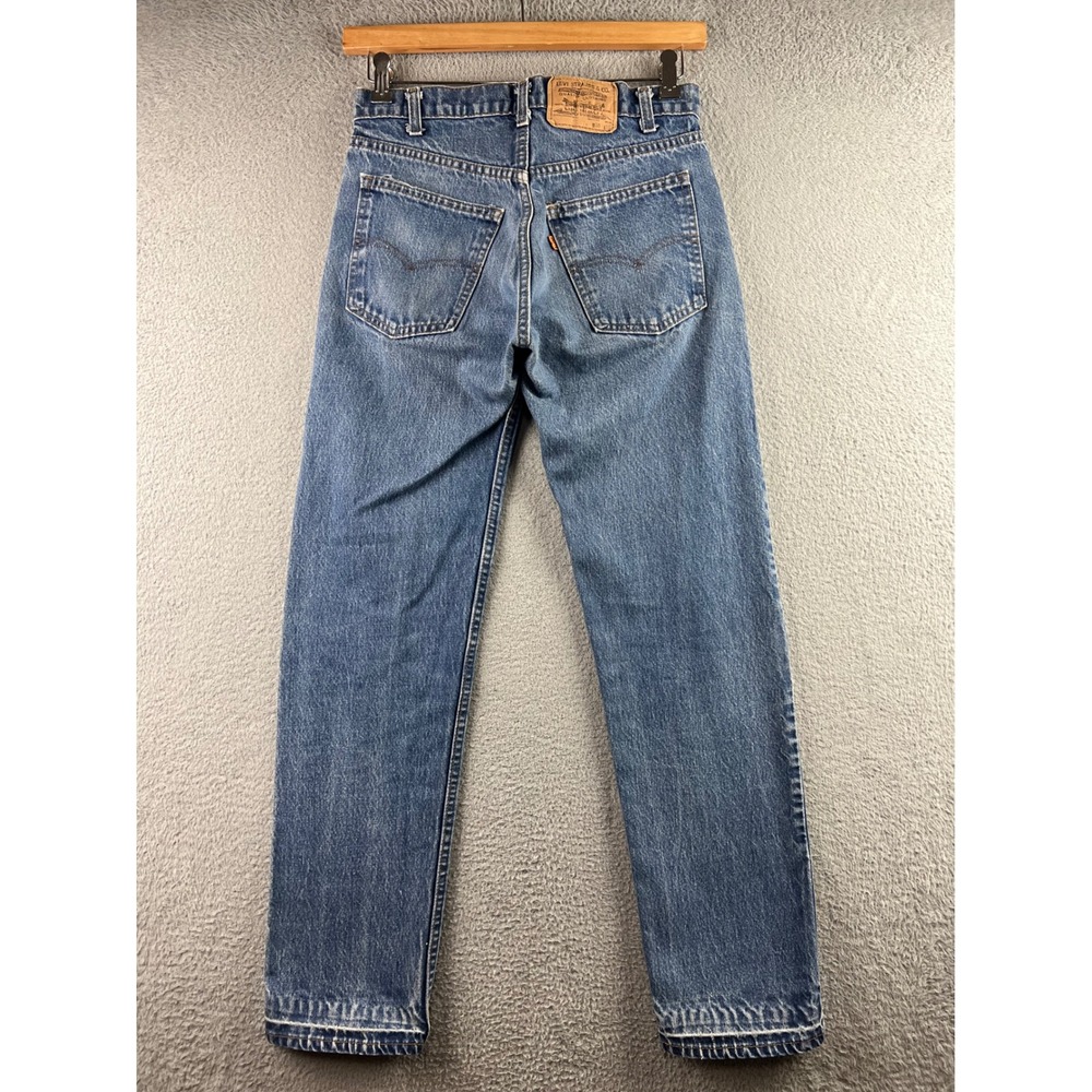 Vintage Levis 505 Orange Tab Jeans Mens 30x31 Blue Straight Leg Made in USA 90s